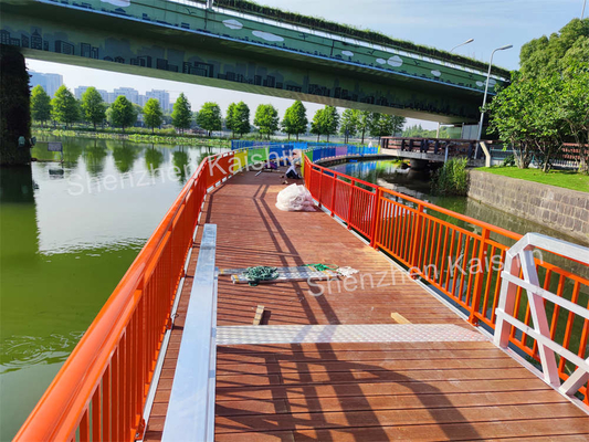 Aluminum Alloy Floating Docks Marina Gangway Float Pontoon Welded Together