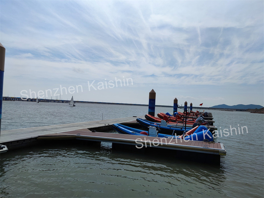 Aluminum Alloy Floating Docks Marina Gangway Float Pontoon Welded Together