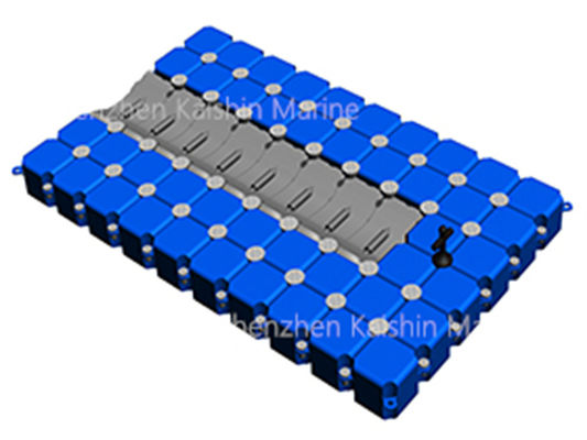 UV stabilize HDPE yüzen platform küpleri 500 X 500 X 400mm Modüler yüzen dok korozyona dayanıklı