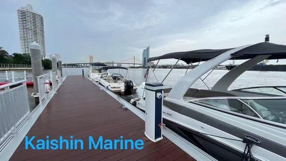Korrozyona dayanıklı alüminyum yüzen yürüyüş yolu kayma karşıtı WPC döşeme ve özelleştirilmiş rampa ile